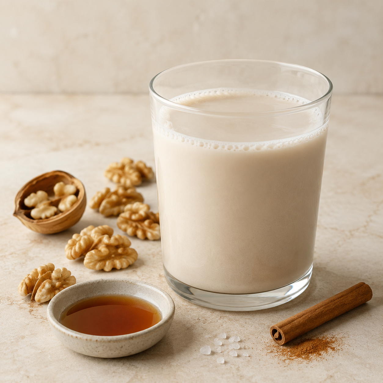 Walnut Maple finished drink with matching ingredients